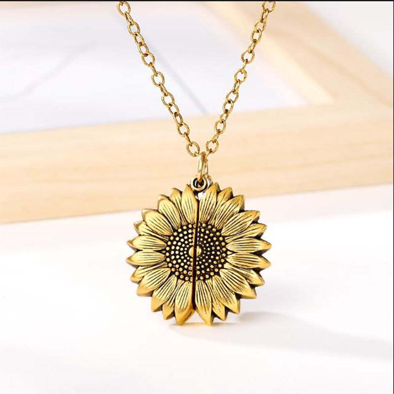 Sunflower necklace near on sale me