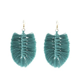 Boho Fringed Leaf Earrings - Plantasiathemarket